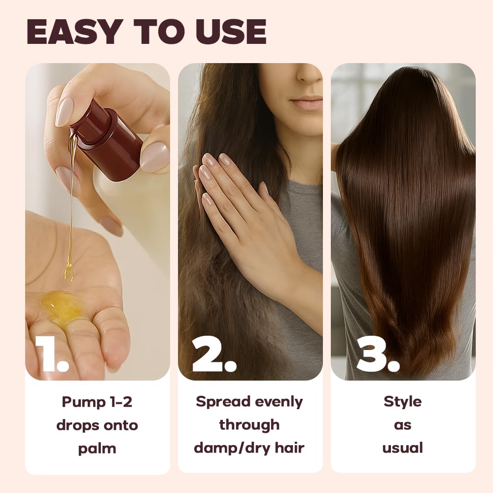 HerStyler Sérum Cheveux – adapté aux cheveux teints, couleur durable.