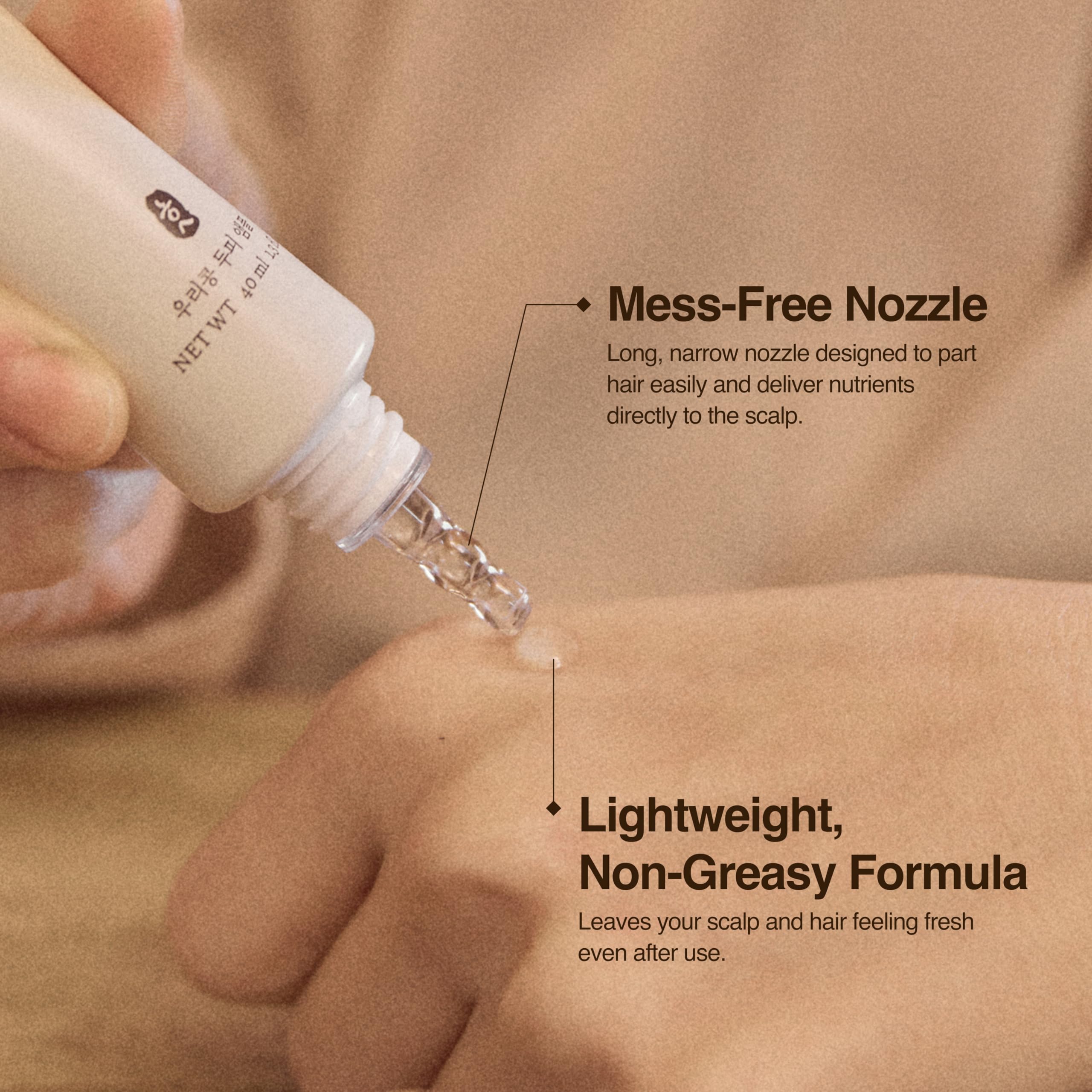 Formule Hesul sans silicone ni sulfate, routine légère