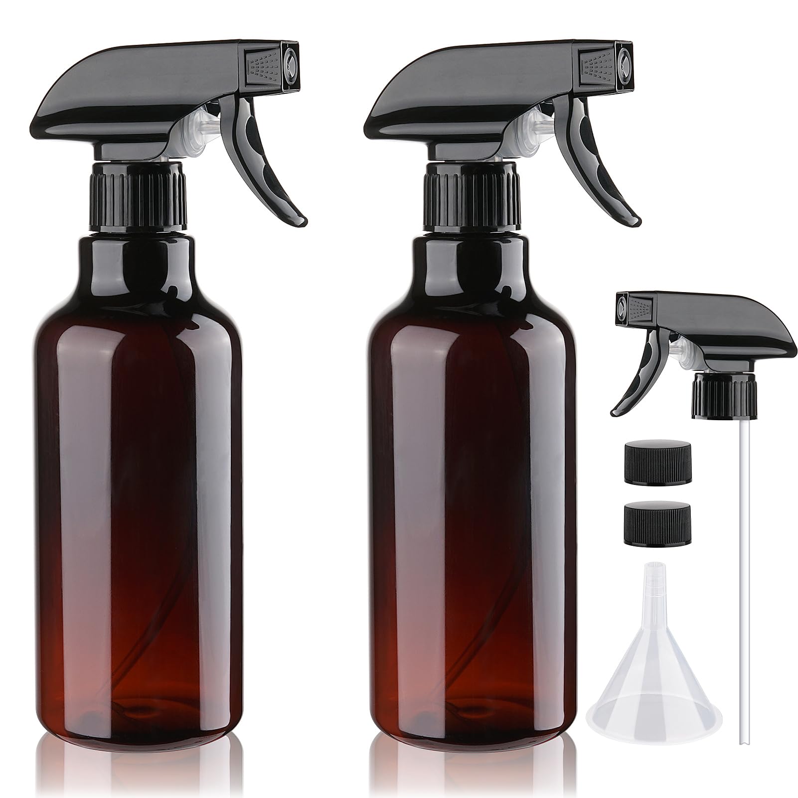 Bouteilles Hethyo à pulvérisation ambre 500 ml, ensemble pratique pour la maison.