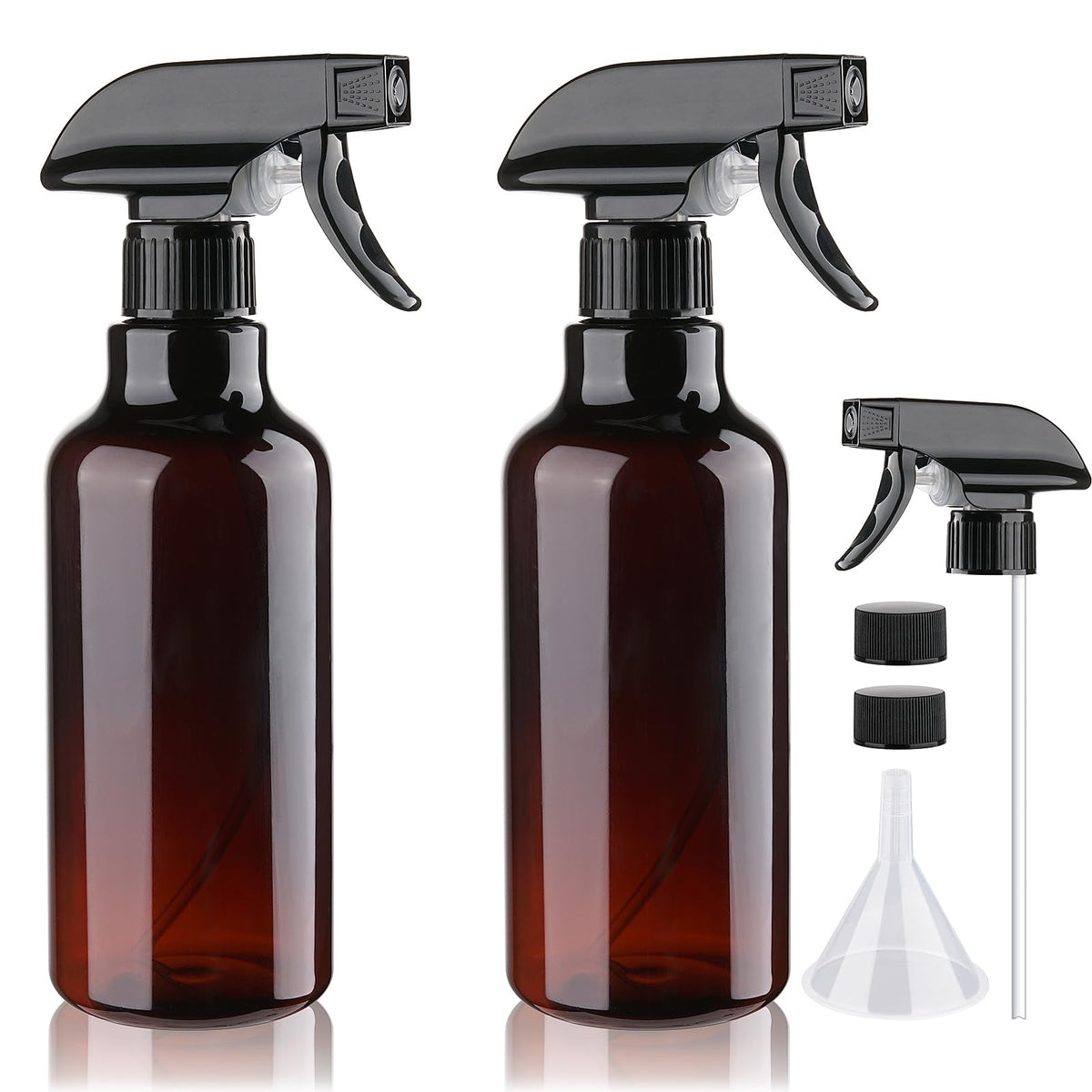 Bouteilles Hethyo à pulvérisation ambre 500 ml, ensemble pratique pour la maison.