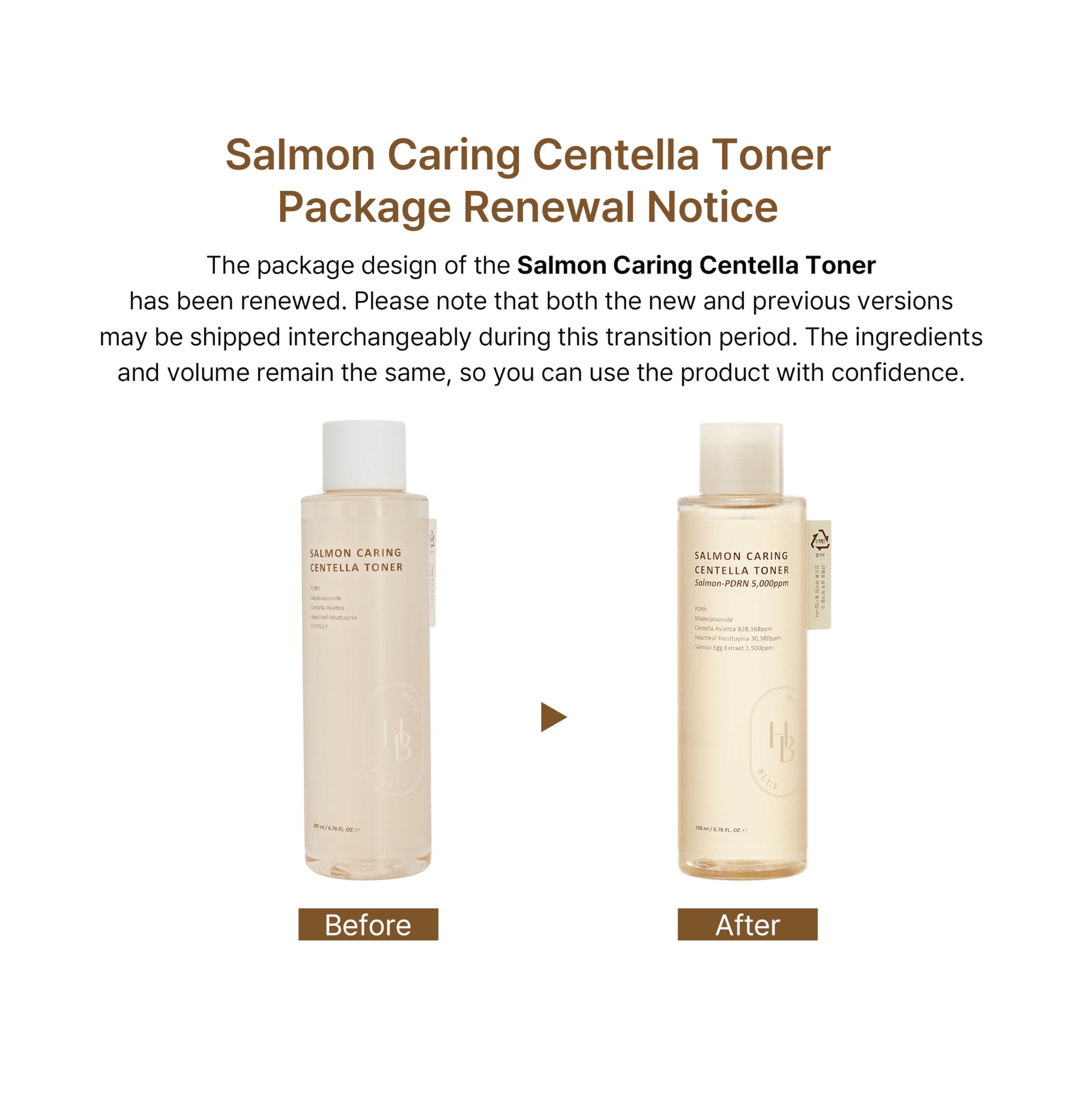 HEVEBLUE Toner Centella—extrait saumon et PDRN pour réparation douce