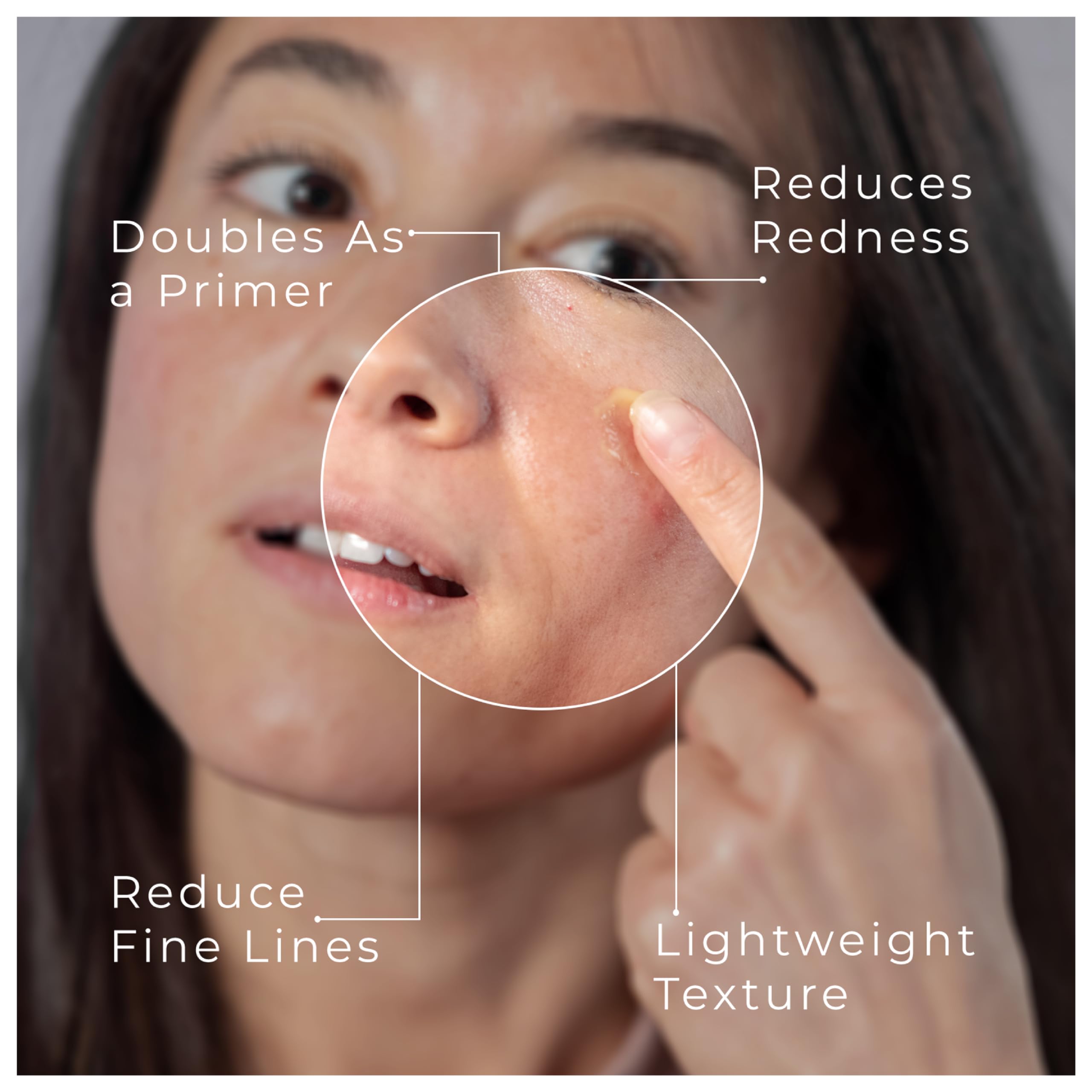Application matin douce du sérum Hey Honey sous maquillage.