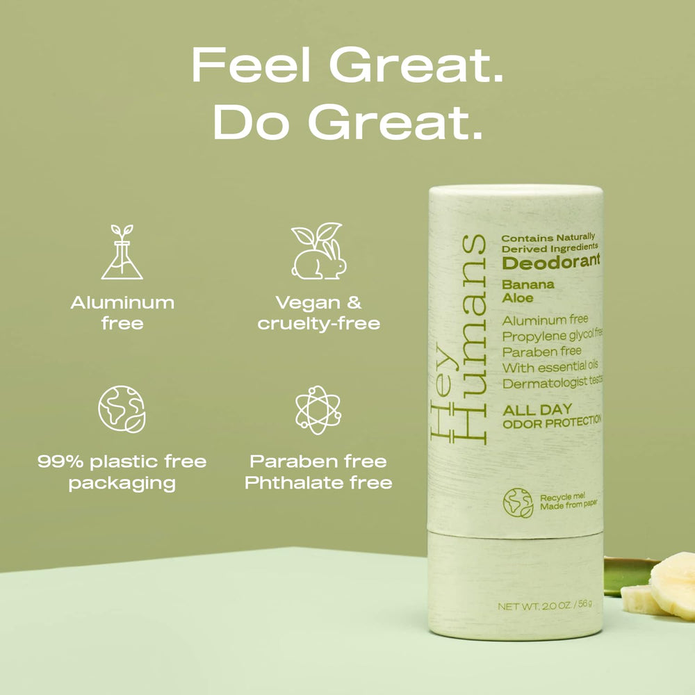 Hey Humans Déodorant ingrédients coco romarin arrowroot: formulation naturelle pour confort