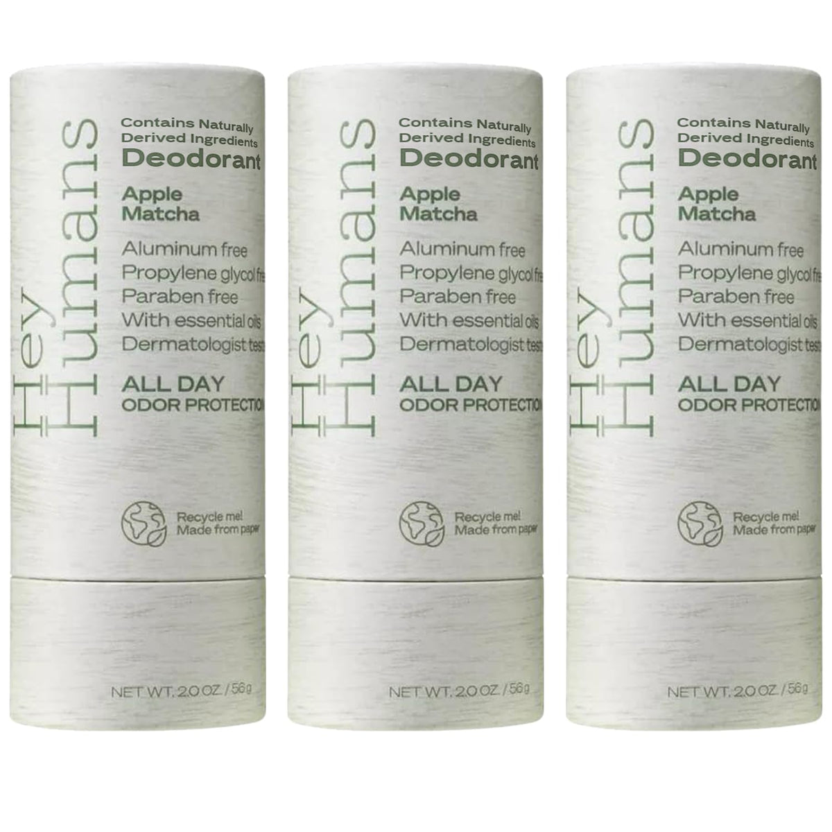 Hey Humans déodorant sans aluminium, bouteille élégante et protection longue durée.