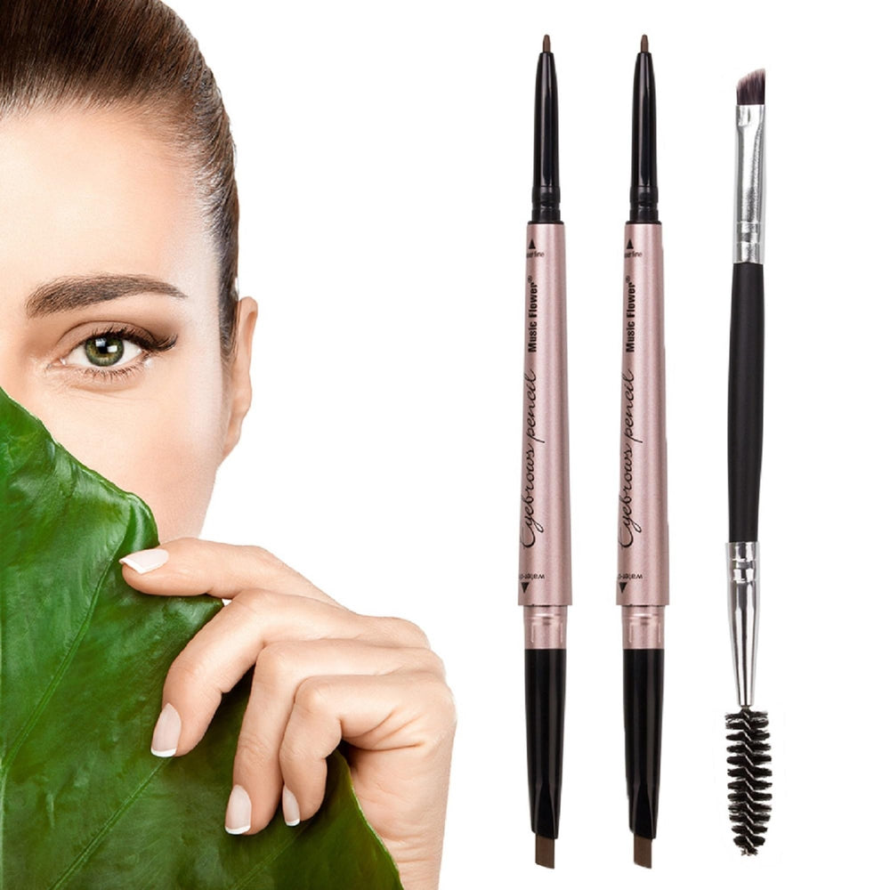HeyBeauty Sourcils crayon double-face, définition précise et naturelle.