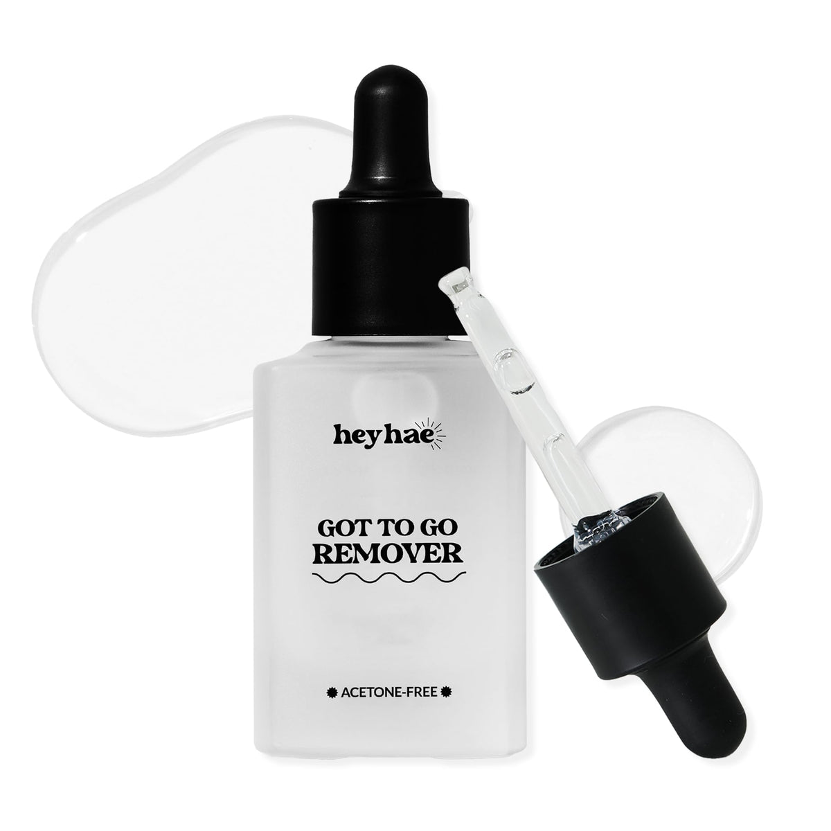 Heyhae Got To Go Remover: bouteille et formule douce pour décollement sans irritation.