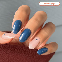 Heyhae kit accessoires bleu pour ongles avec lime et tampon préparation.