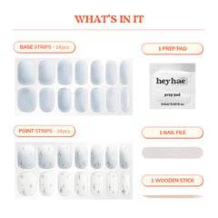 Heyhae – Pack complet pour ongles, 28 bandes et accessoires inclus.
