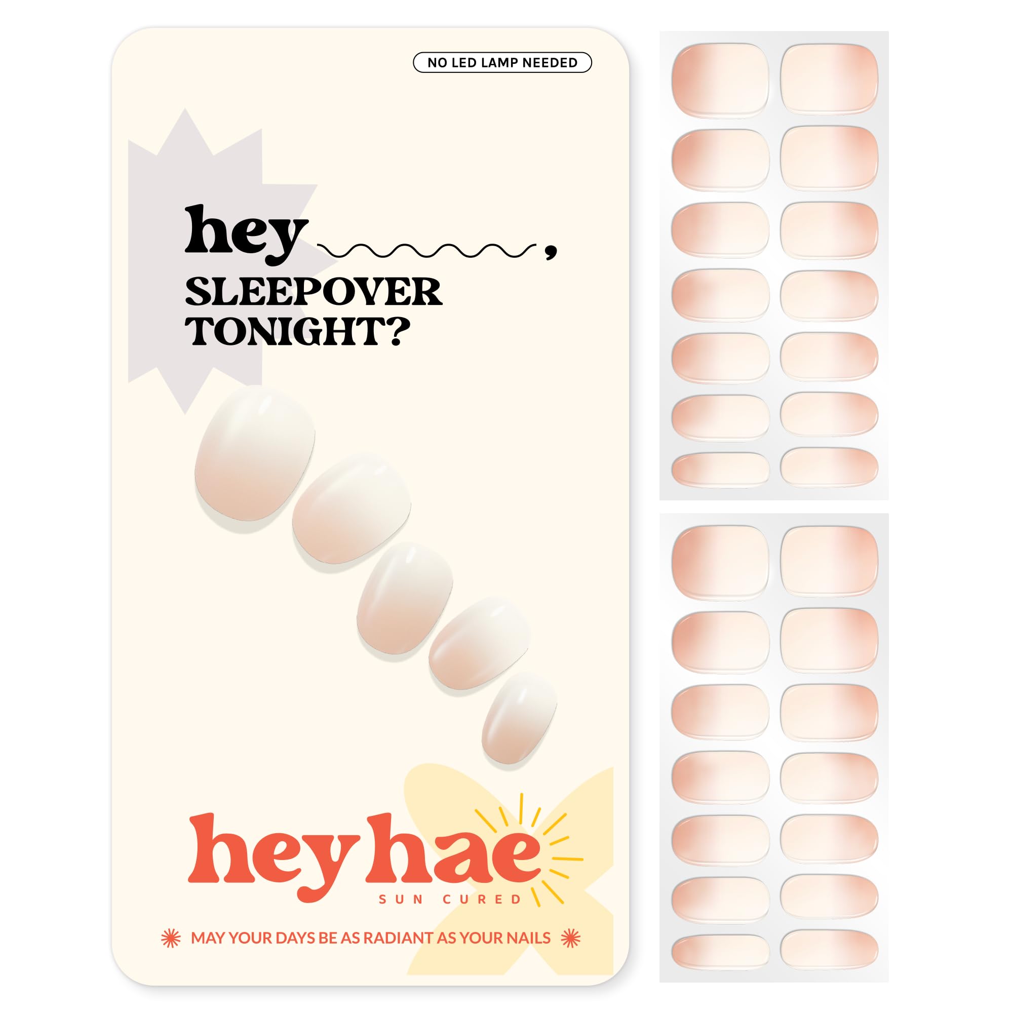Heyhae bandes gel semi cuites ombre neutre pour un look élégant