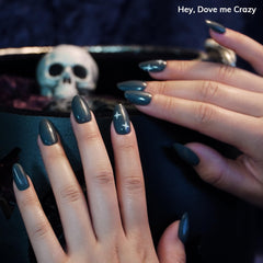 Heyhae bandes gel gris-colombe et étoiles pour look automnal.