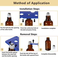 HEYLEAYAR Verre ambré 30ml dans un flacon roll-on élégant.