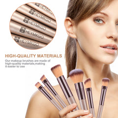 Pinceau poudre-blush contour HEYMKGO, douceur veloutée pour un mélange fluide