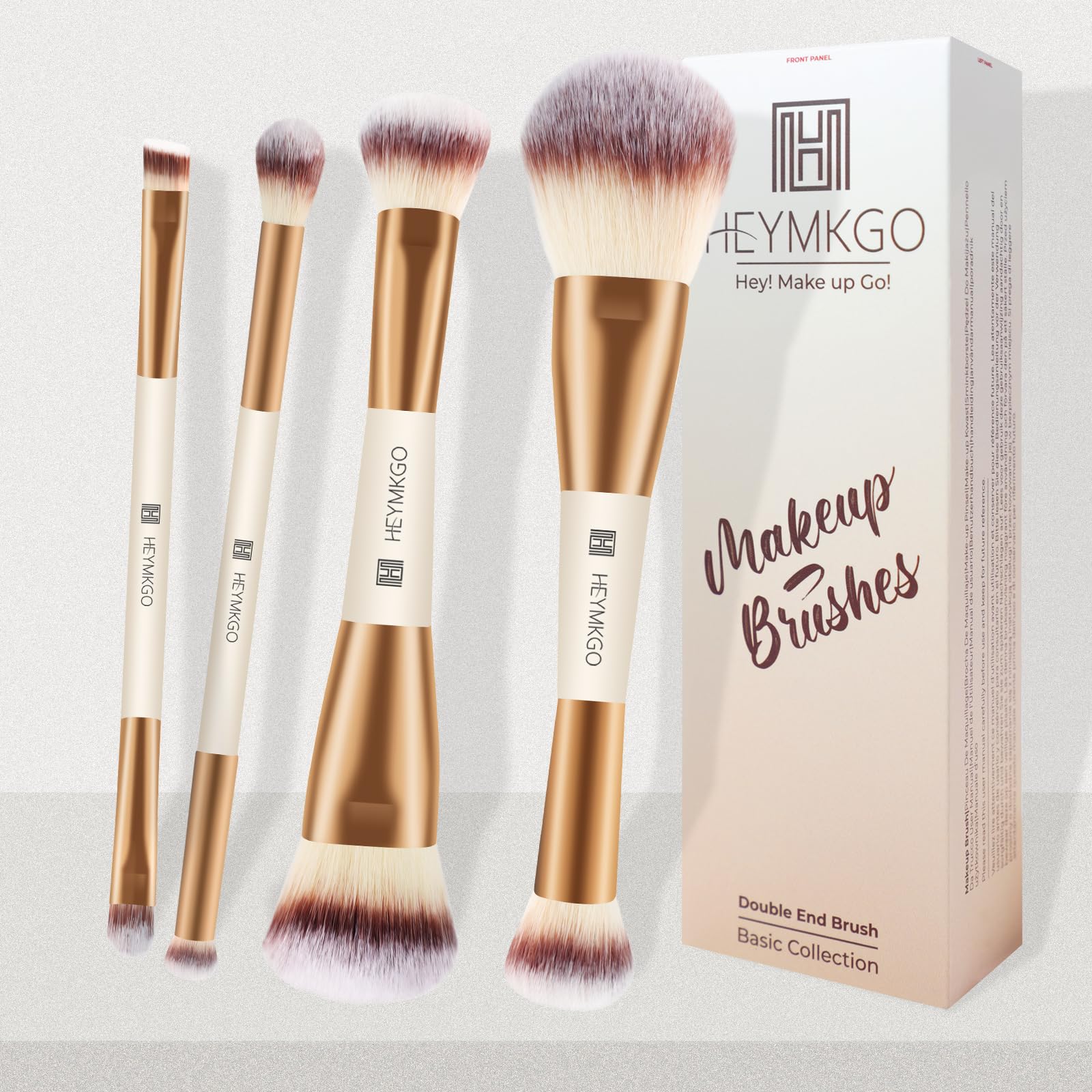 HEYMKGO valise transport pinceaux abricot, rangement pratique pour voyage.