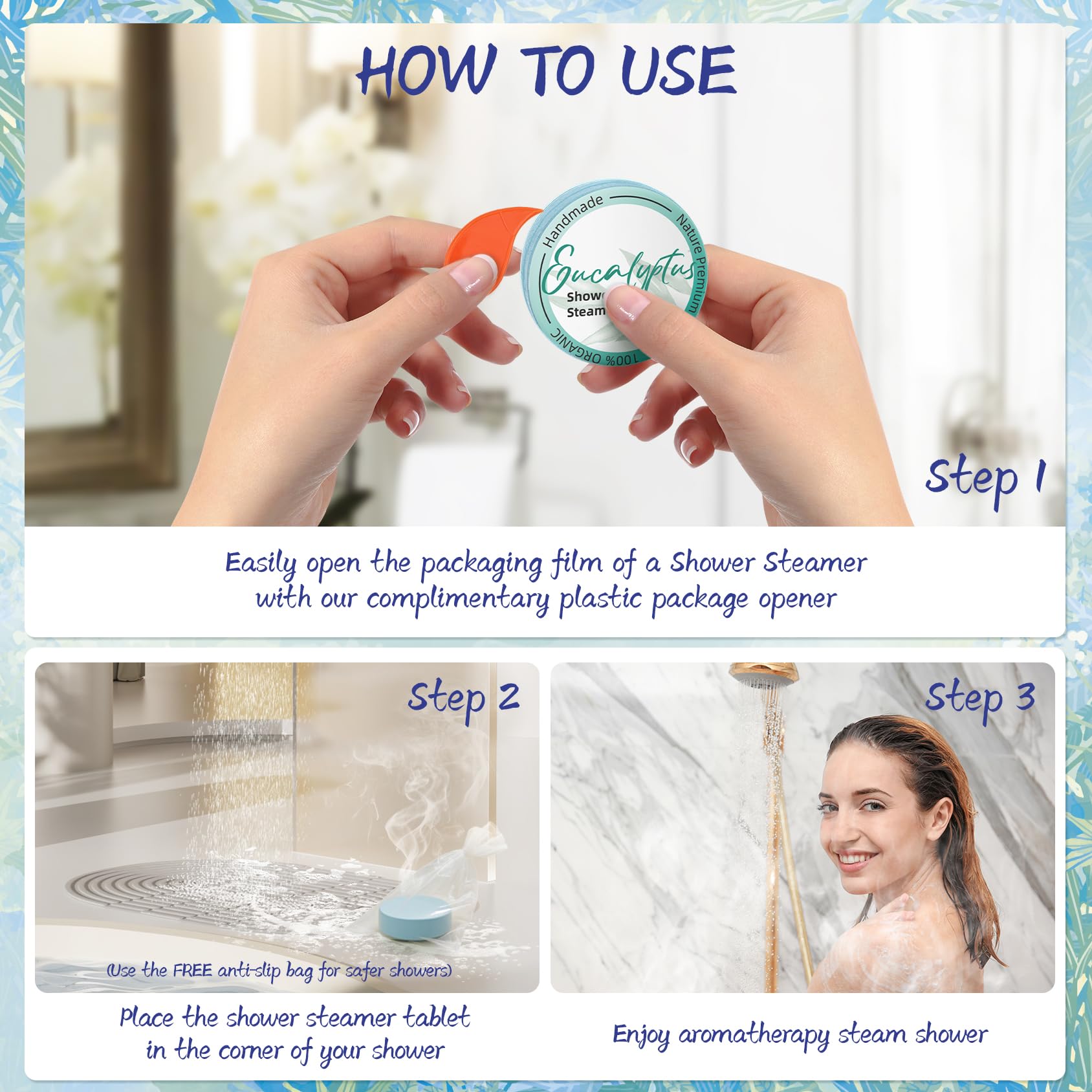 HFHO bombe douche eucalyptus pour revitaliser les sens.