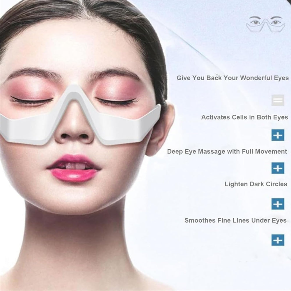 Massage microcourant HGHJHVJ yeux : relaxation ciblée autour des orbites.