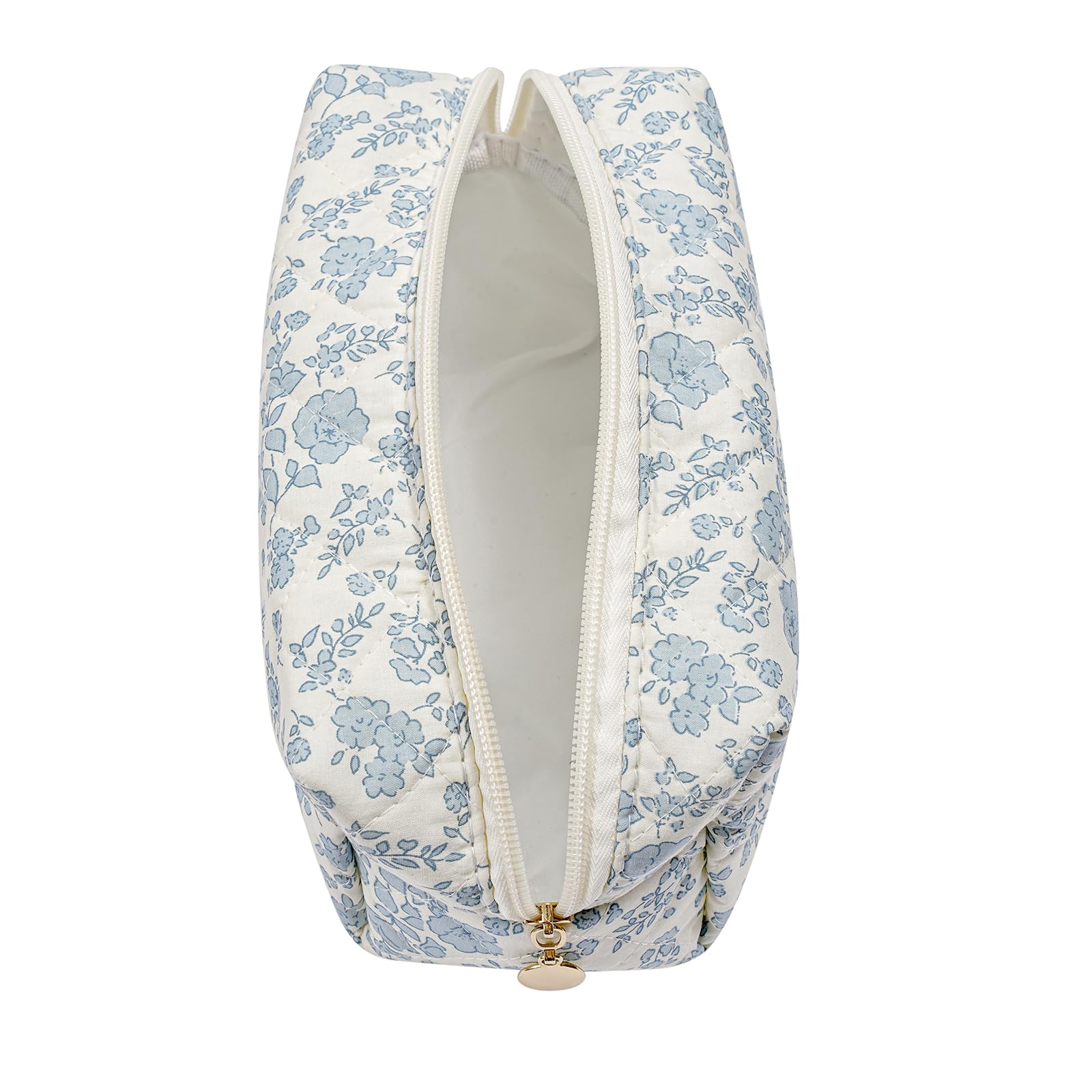 HHQQWZ etui maquillage grand capacite bleu floral — transport des outils et accessoires
