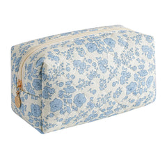 HHQQWZ sac a maquillage voyage fleurs bleu — rangement pratique pour vos produits de beauté