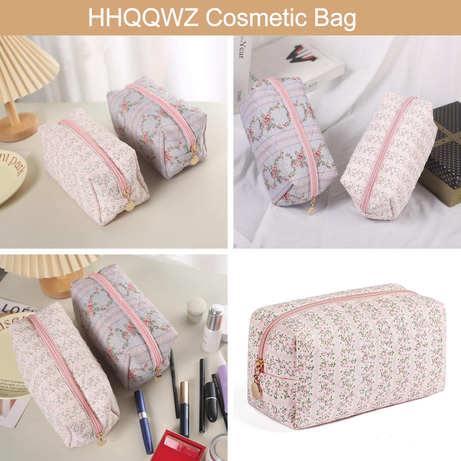 HHQQWZ Trousse-maquillage Doublure Épaisse, protège vos produits lors des déplacements.