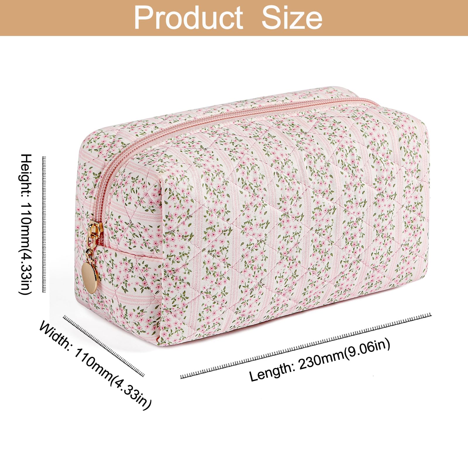 HHQQWZ Trousse-maquillage Fermeture Robuste, durable et fiable au quotidien.