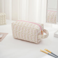 HHQQWZ Trousse maquillage ouverte avec zip, accès rapide aux produits.