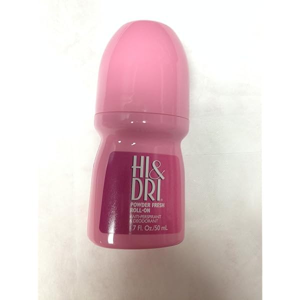 Hi & Dri déodorant roll-on poudre fraîche, usage quotidien rapide et parfum léger.