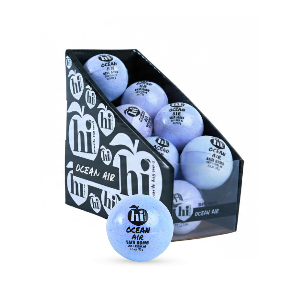 Hi Peach Layne bombe de bain Ocean Air, teinte bleue apaisante dans le bain