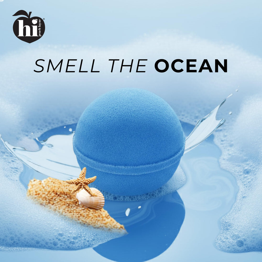 Hi Peach Layne bombe de bain Ocean Air, parfum tropical dans la baignoire