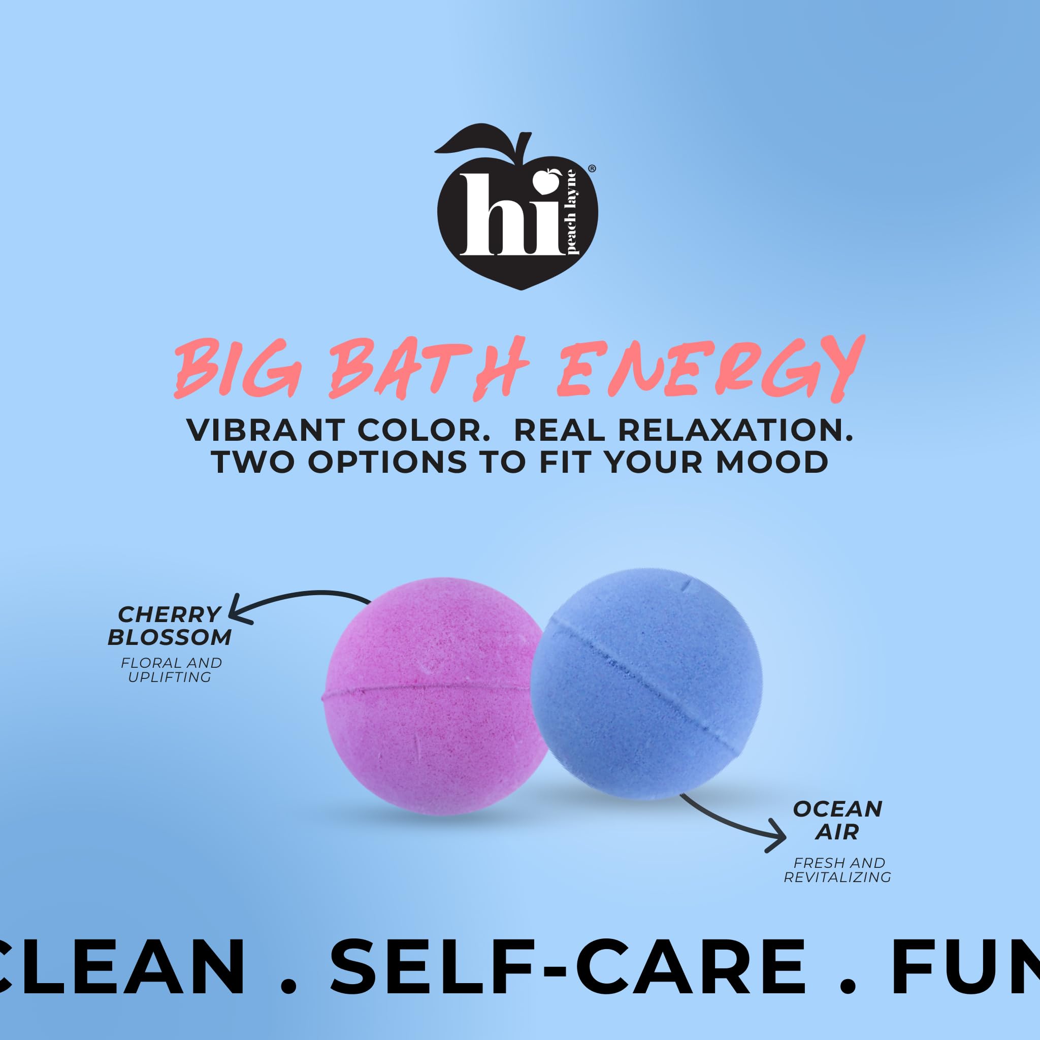 Hi Peach Layne bombe de bain Ocean Air, usage quotidien facile