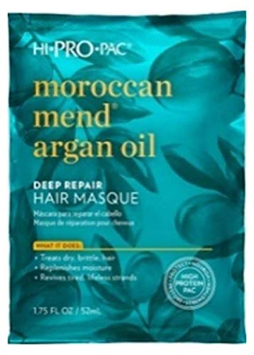 Hi-Pro-Pac Masque argan marocain, soin profond pour cheveux secs et abîmés.
