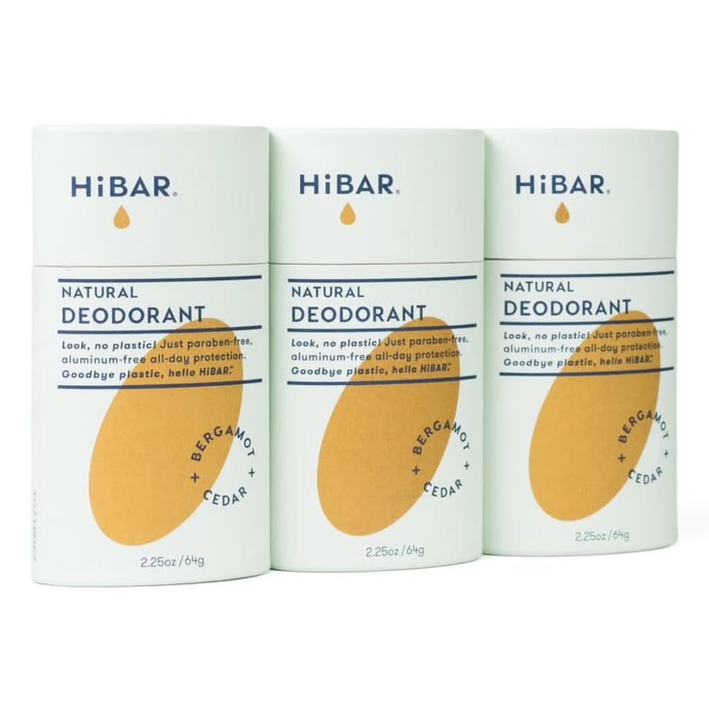 HiBAR déodorant bergamote-cedre, bouteille prête à l'emploi.