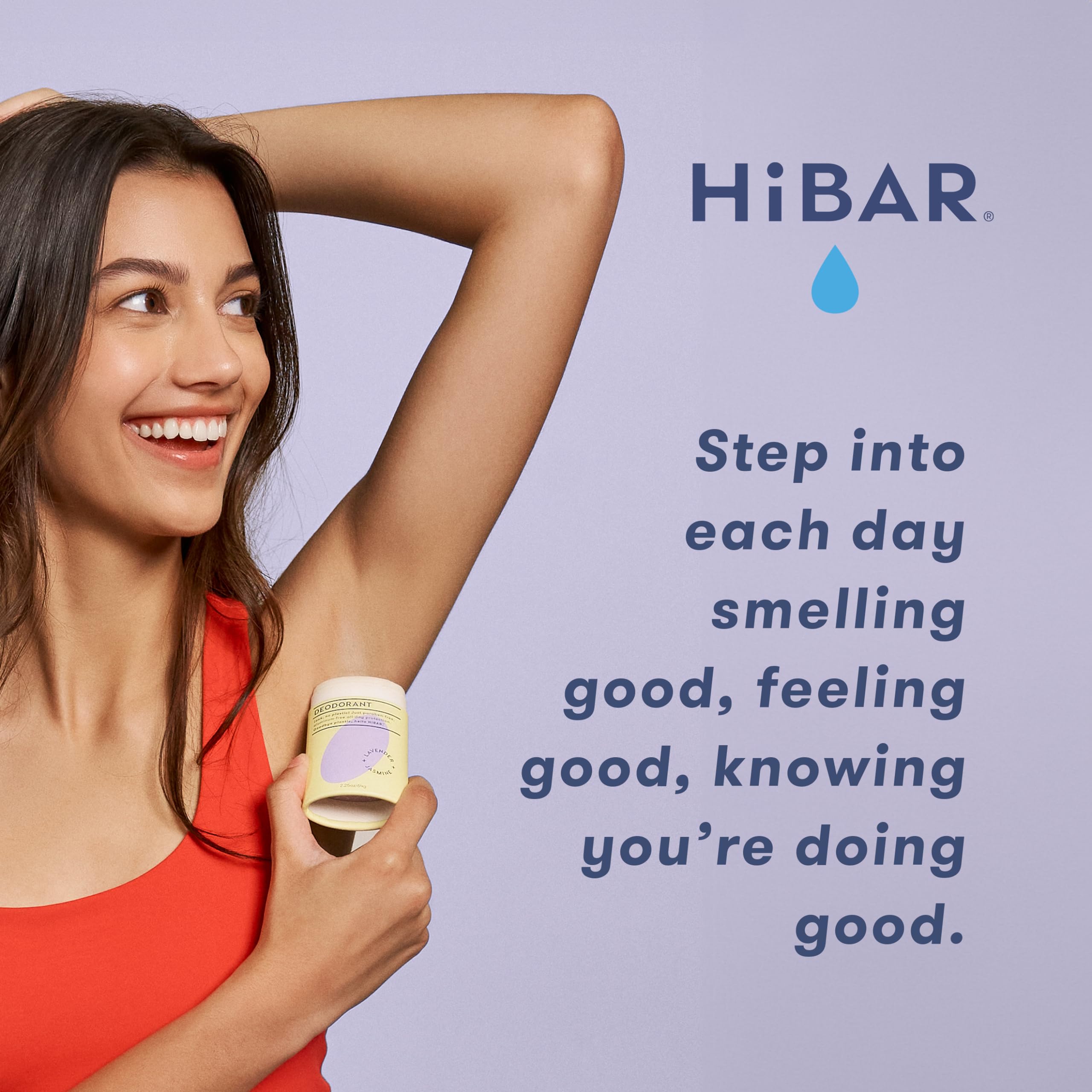 HiBAR déodorant, ingrédients naturels, huile de pépins de citron vert et parfum subtil.