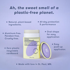 HiBAR déodorant sans plastique, application douce, parfum Lavande et Jasmin.