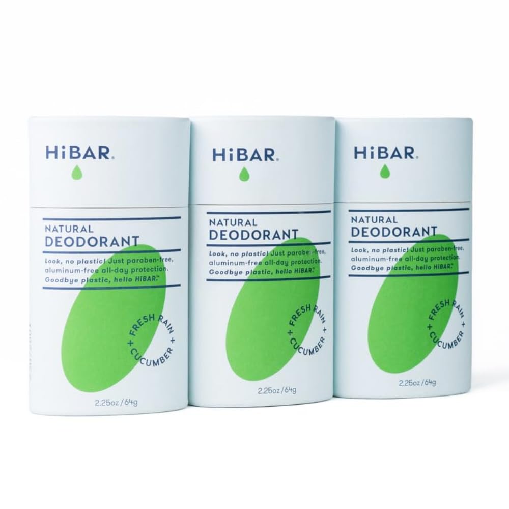 HiBAR déodorant sans plastique au parfum Fraiche Pluie Concombre, frais et longue tenue.