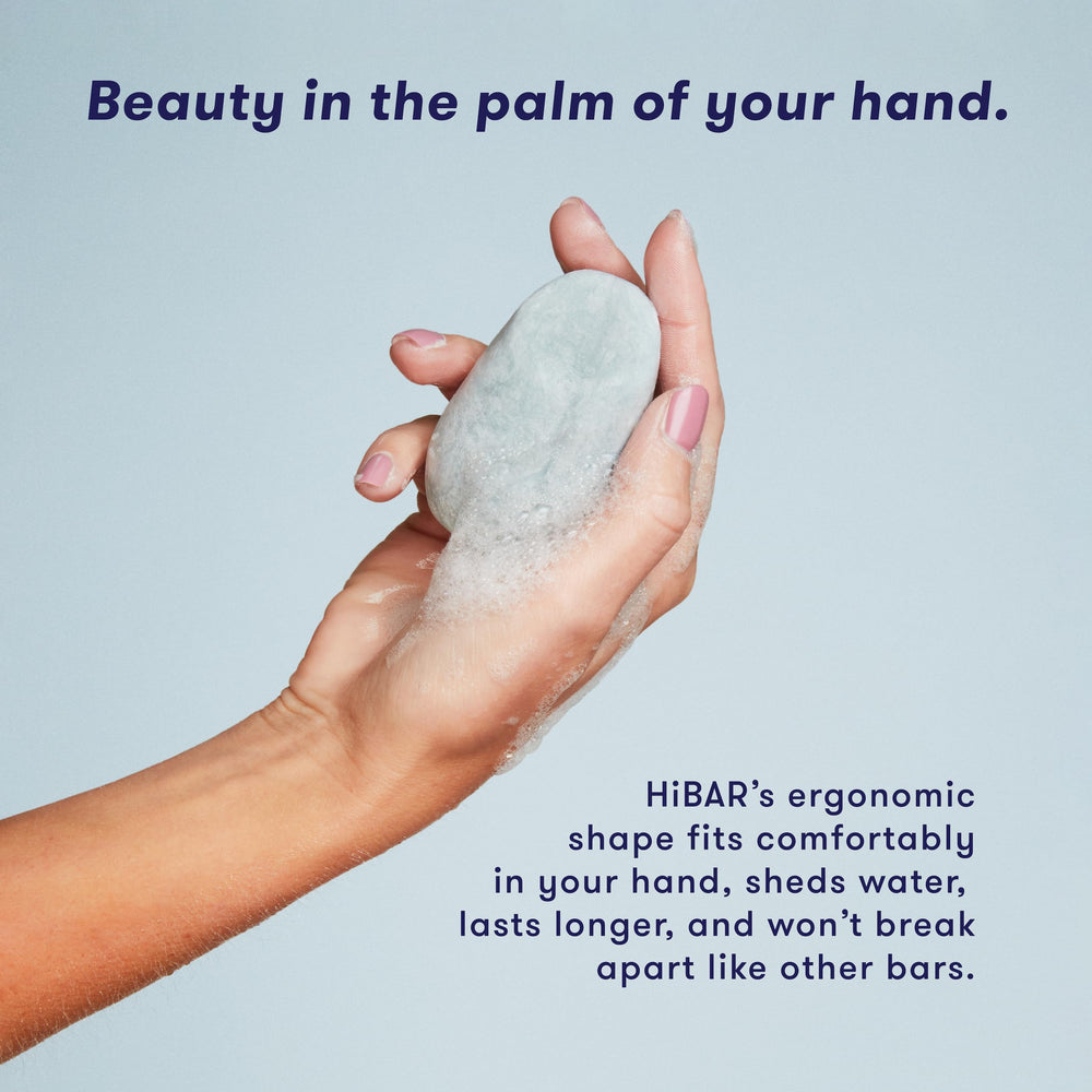 Emballage zéro plastique HiBAR pour une routine durable.