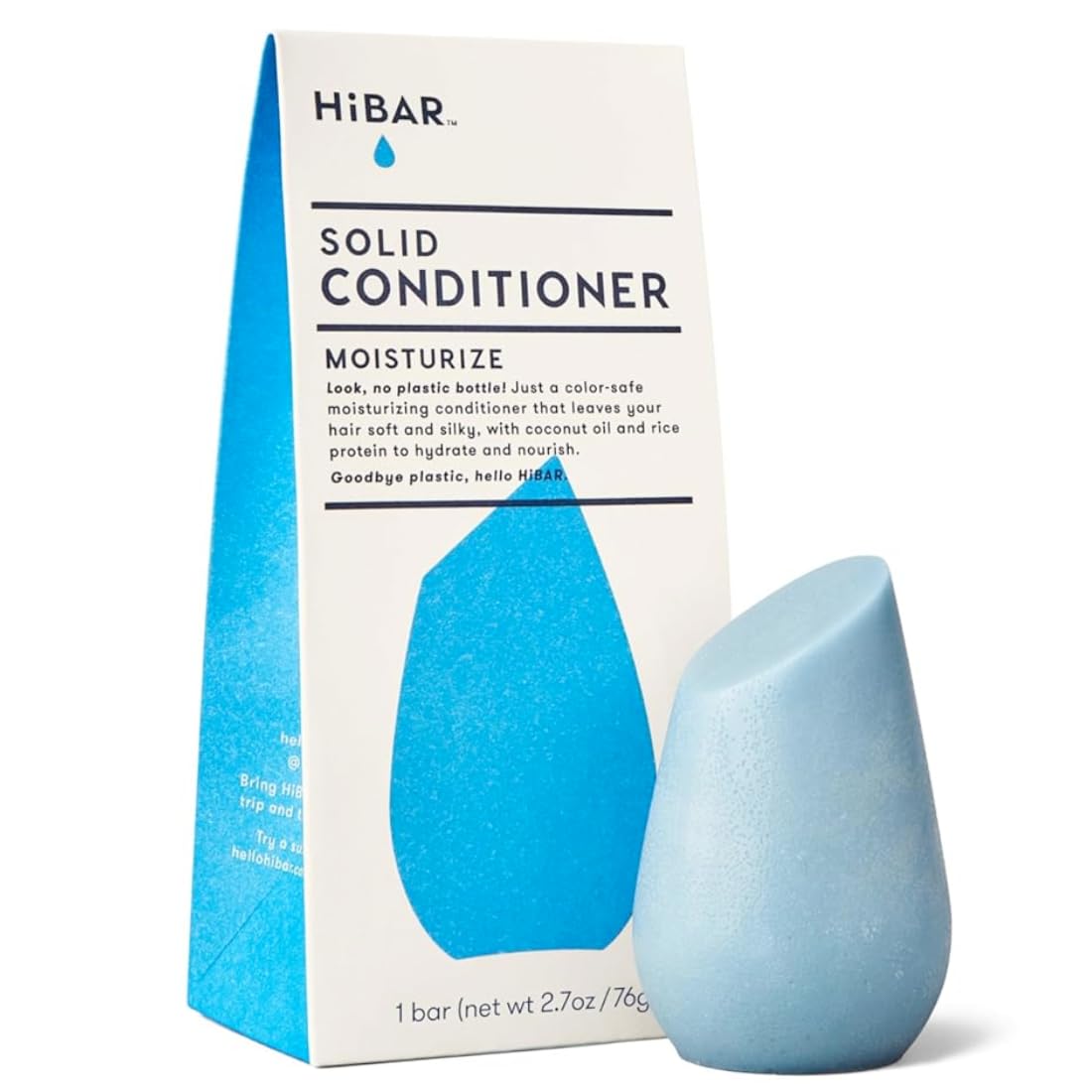 HIBAR Moisturize Conditioner Bar on wet hair for smoother detangling and renewed moisture.