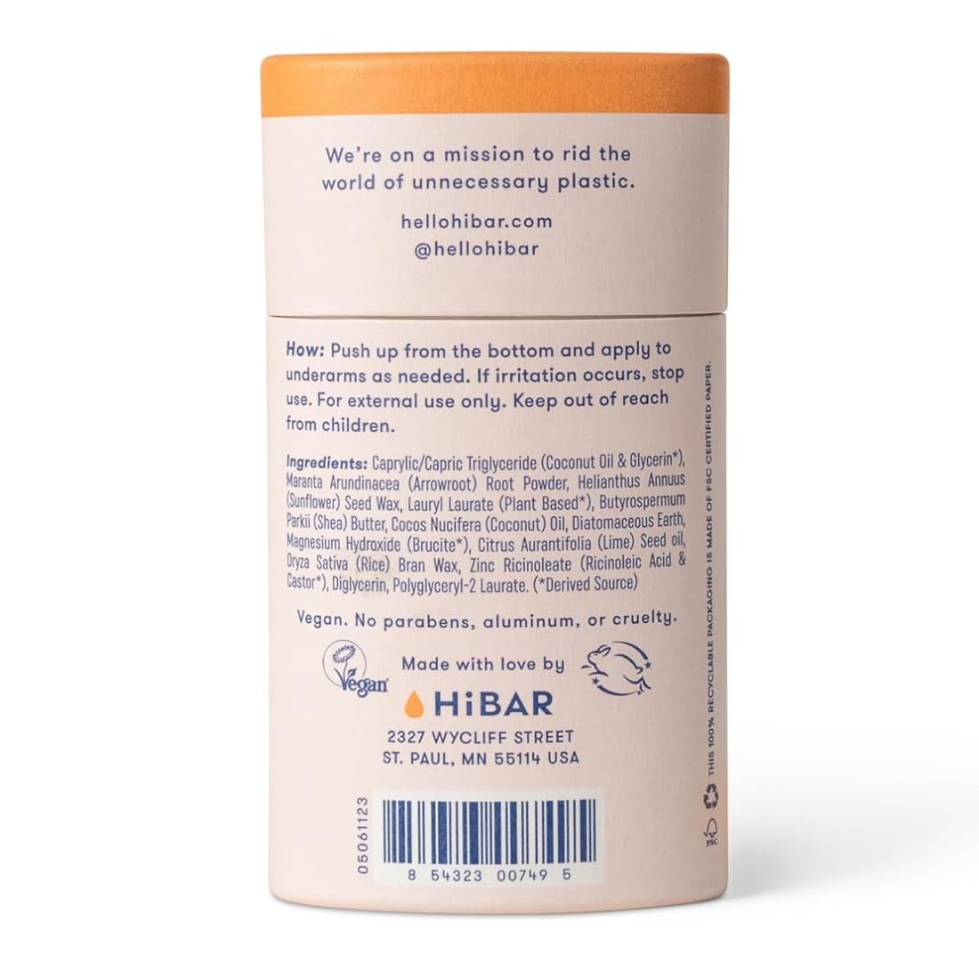 Emballage sans plastique HiBAR, démarche éco-responsable.
