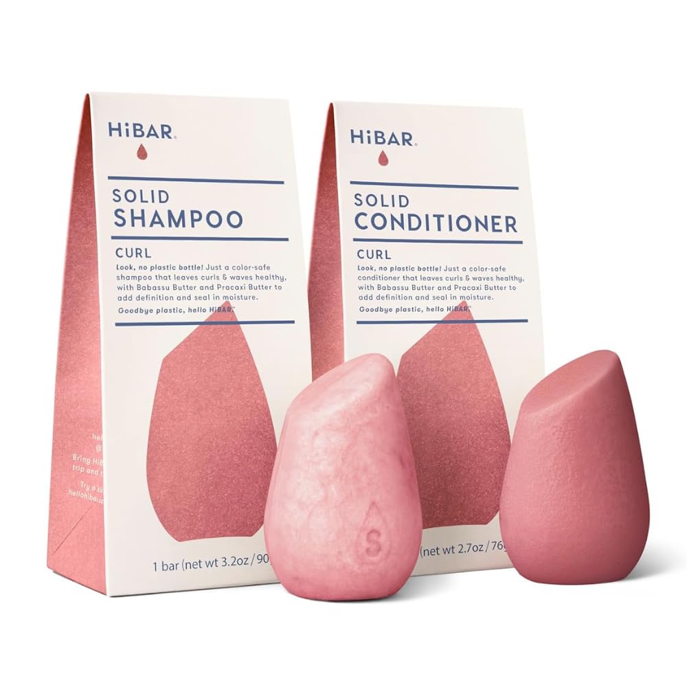 HiBAR Shampoing Solide pour Boucles montre une texture légère pour un nettoyage doux et définition.