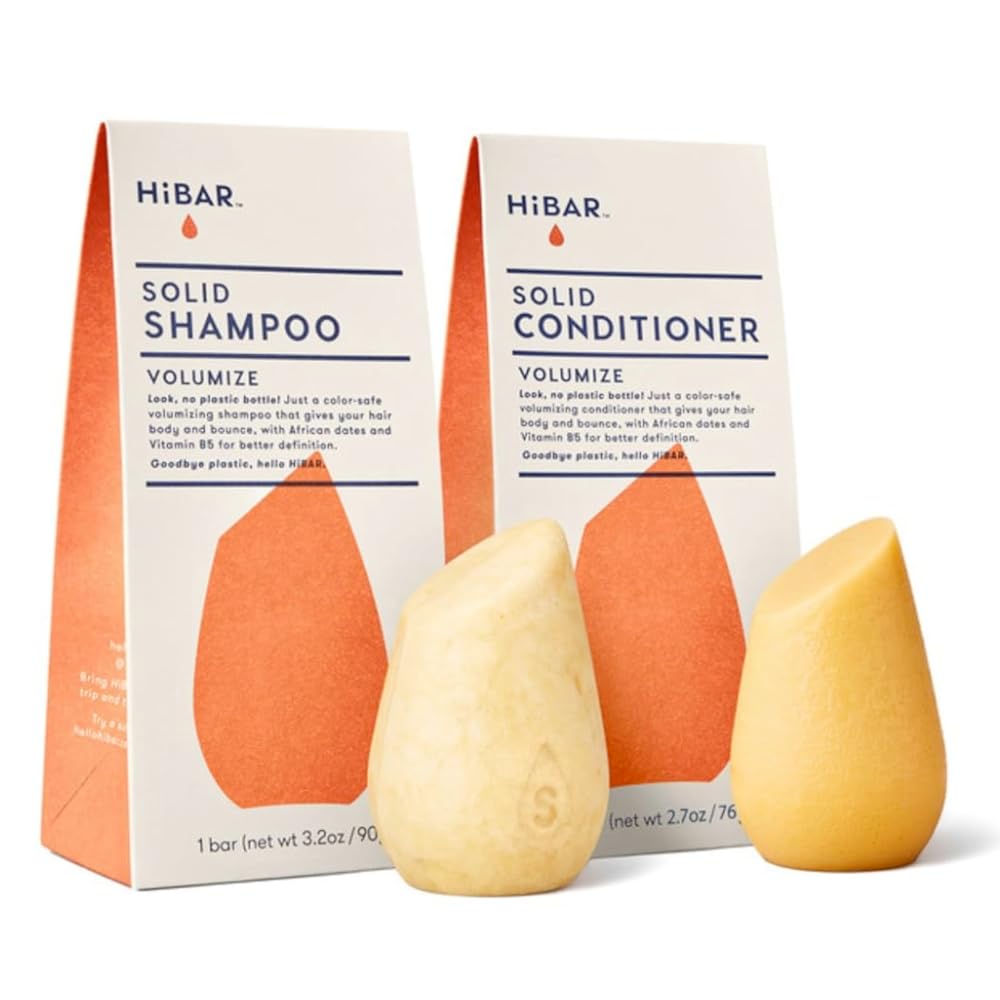 HiBAR Volumize shampoing solidе application pour cheveux fins et plats, volume possible.