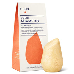 HiBAR Volumize Shampoo Bar emballage sans plastique, réduction des déchets.