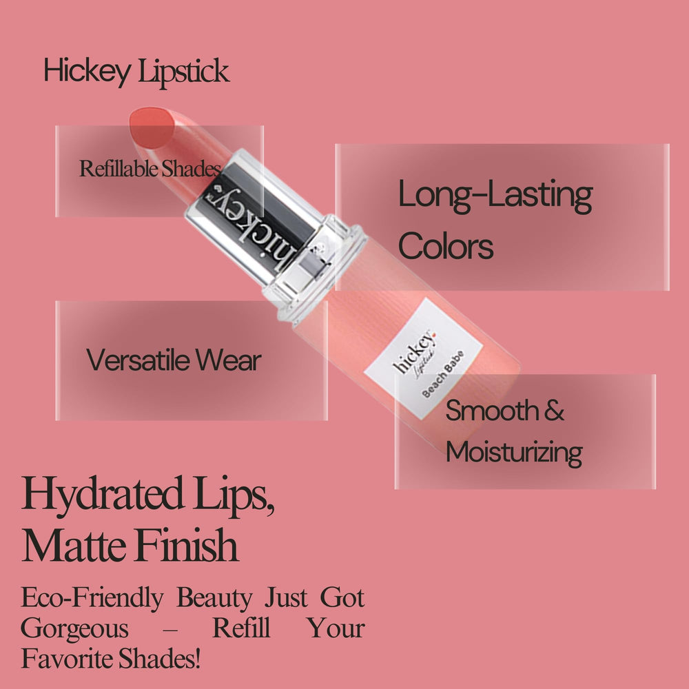 Hickey rouge à lèvres velouté : fini durable pour journées actives.
