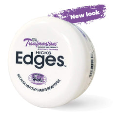 Emballage du duo Hicks Total Transformations Edges Pomade, pratique et recyclable.