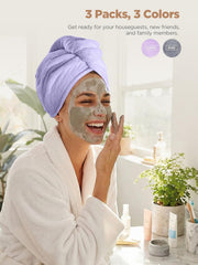 Hicober serviette microfibre douce, sèchage délicat pour tous types de cheveux.