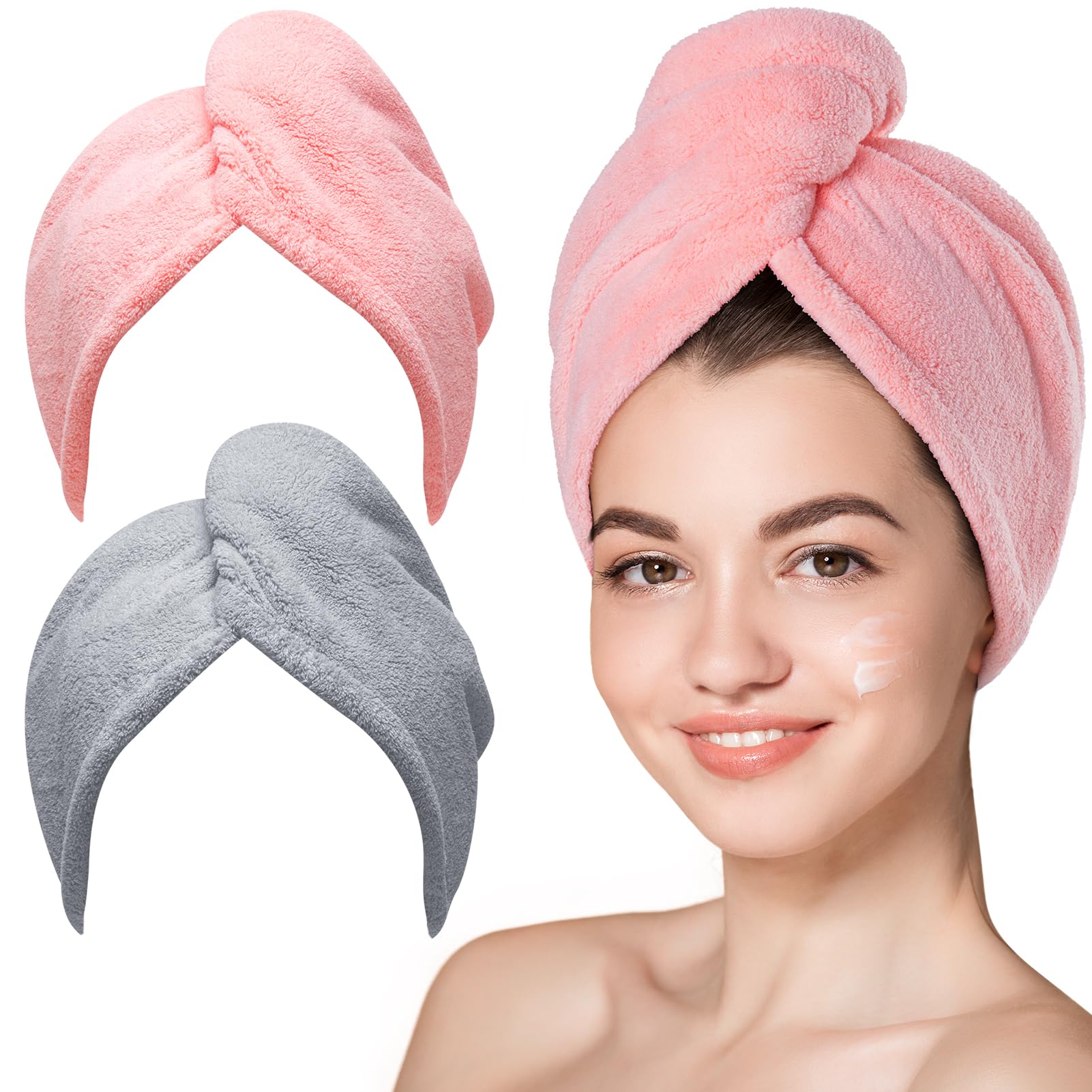 Serviette microfibre Hicober avec absorption rapide pour cheveux mouillés.