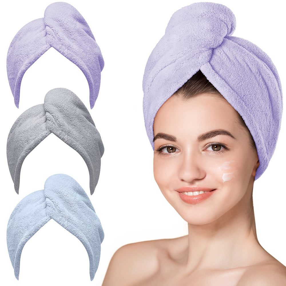 Serviette microfibre Hicober pour cheveux, absorption rapide après la douche