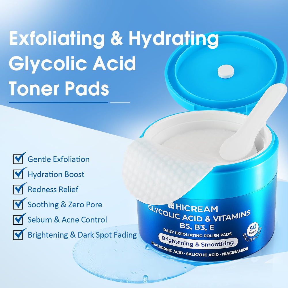 Hicream – coton tonique texture double face pour pores visiblement affinés.