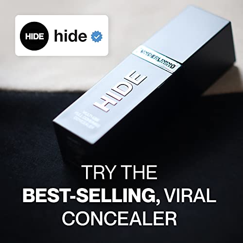 HIDE vegan cruelty-free branding highlighted on packaging.