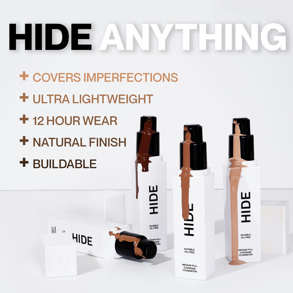 Hide Premium Foundation being blended on skin with finger for seamless finish