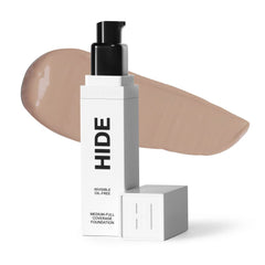 Hide Premium Liquid Foundation bottle with pump for easy all-day coverage