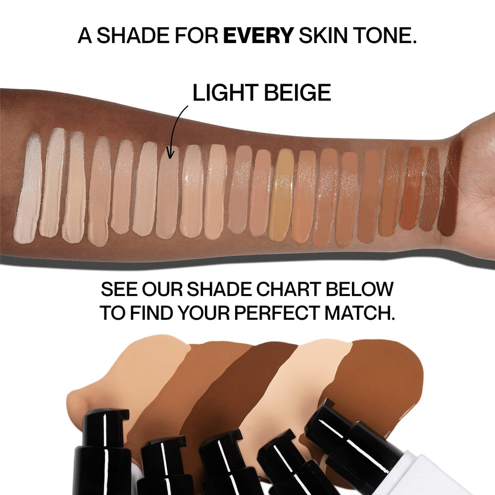 Close-up of Hide Premium Liquid Foundation packaging design and branding