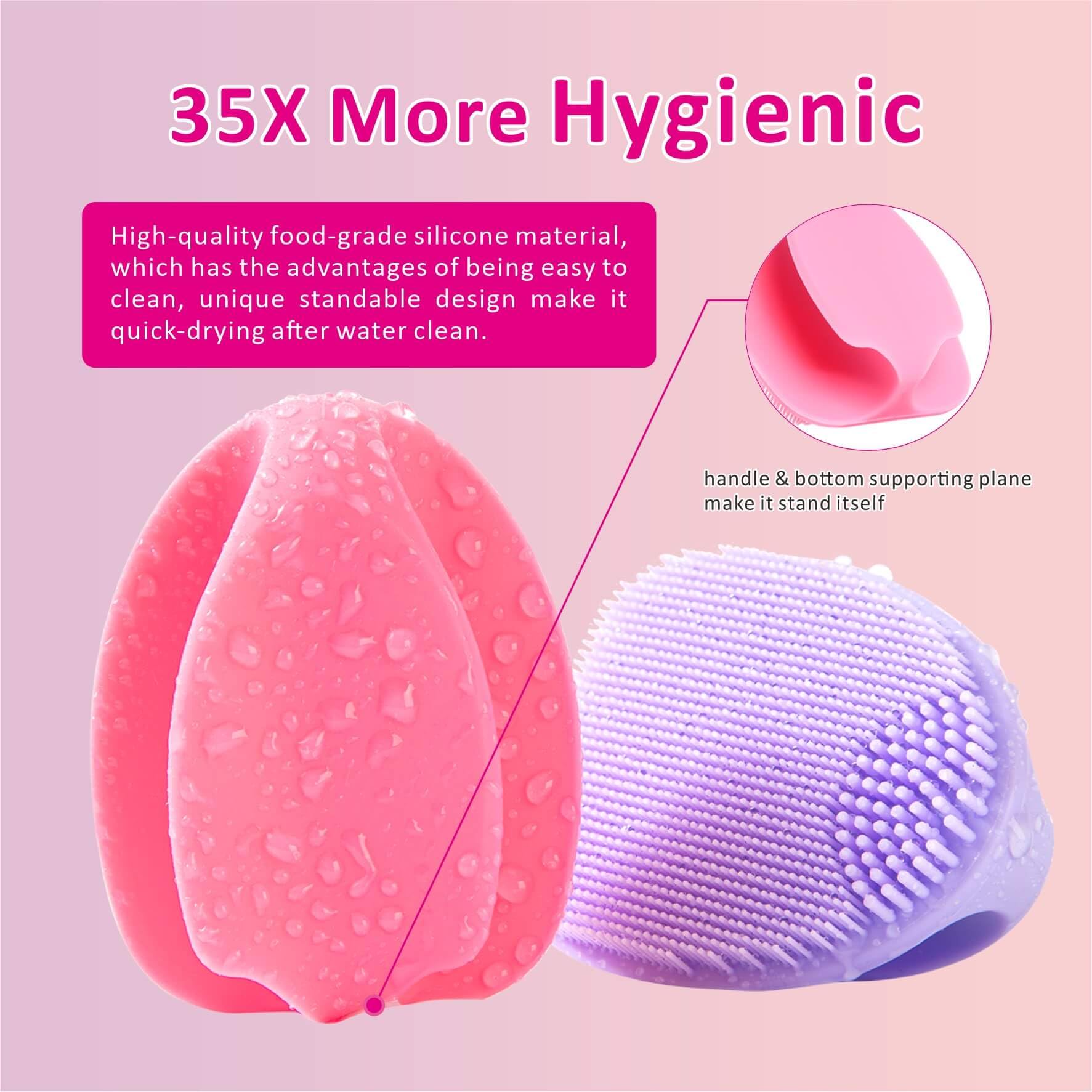 HIEERBUS brosse visage silicone format voyage facile à transporter